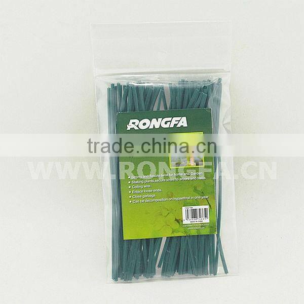 15cm 20cm with 2.0mm and 2.6mm PVC Green Plastic Twist Tie