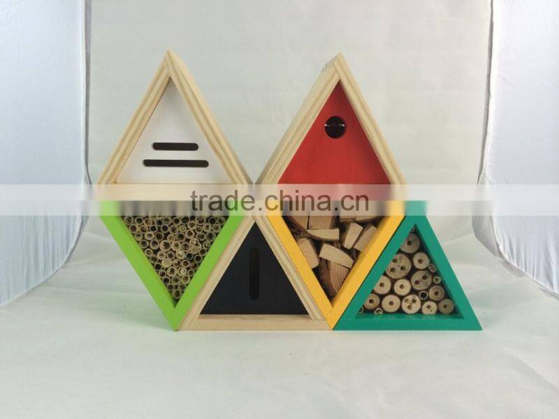 Small Hanging Manufacturer Decorated Eco-friendly Wooden Insect House
