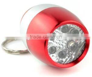 Travel 6 LED Mini aluminium material key ring torch/flashlight
