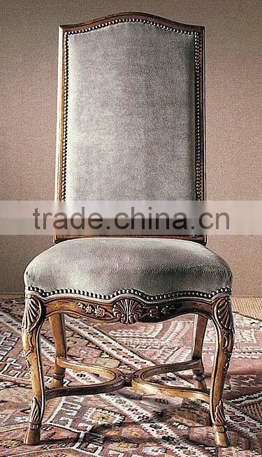 Luxury Spanish style wooden brown color dining armchair/chair