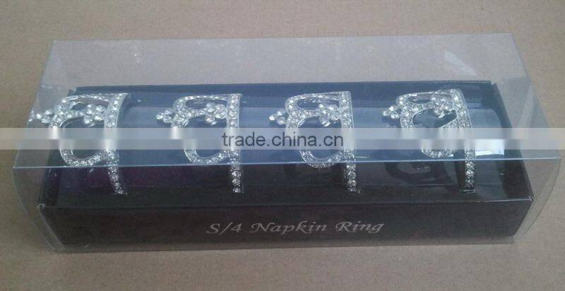crown shaped metal alloy napkin ring