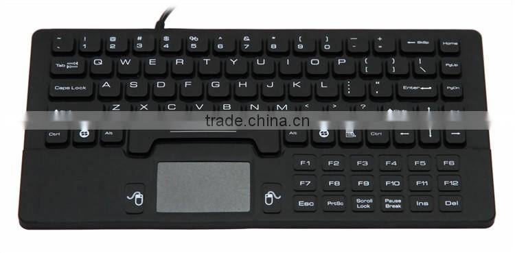 JH-IKB89 Mini Size Silicone Industrial Keyboard with Touchpad waterproof and washable
