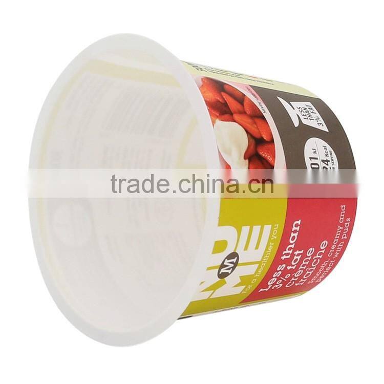 300ML high quality yoplait cup with logo,yogurt cup filler seal