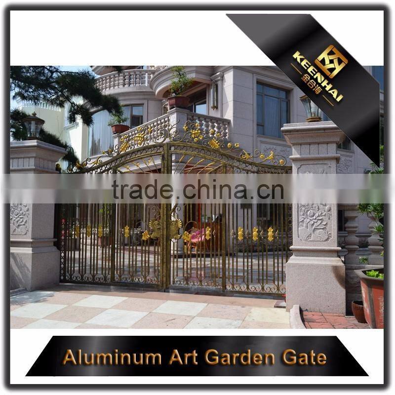 Villa Garden Decorative Powder Coated Luxury Aluminum Metal Garden Fence Gate