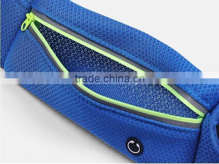 Waterproof Running Sports Waist Bag Outdoor Multifunctional Fasion Running Waist Band Bag With Earphone Hole