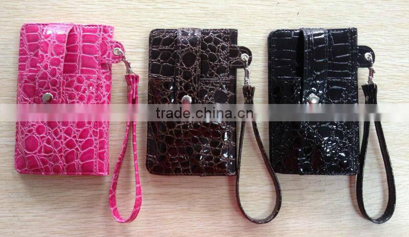 cell phone wallet/leather cell phone case/PU purse
