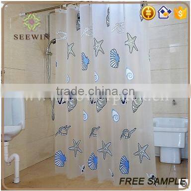high quality transparent polyester shower curtain