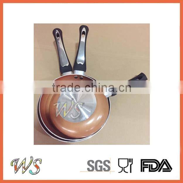 WS-FPKL01 Aluminium non-stick copper pan frying pan set