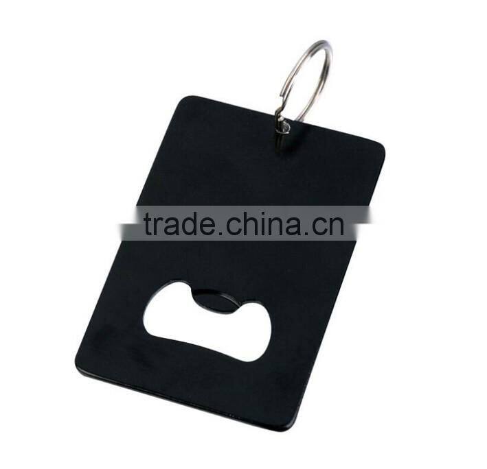 metal card Custom Beer Bottle Opener With Key Ring