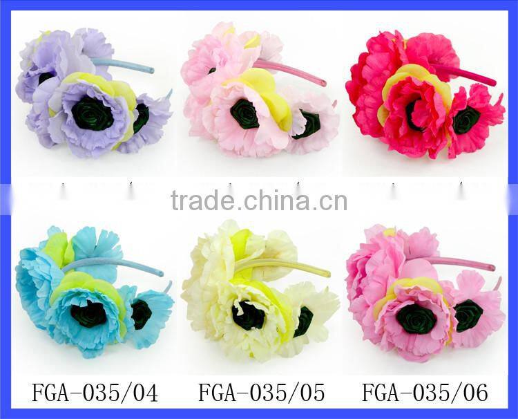 vintage colorful flower baby kids latest hairband designs