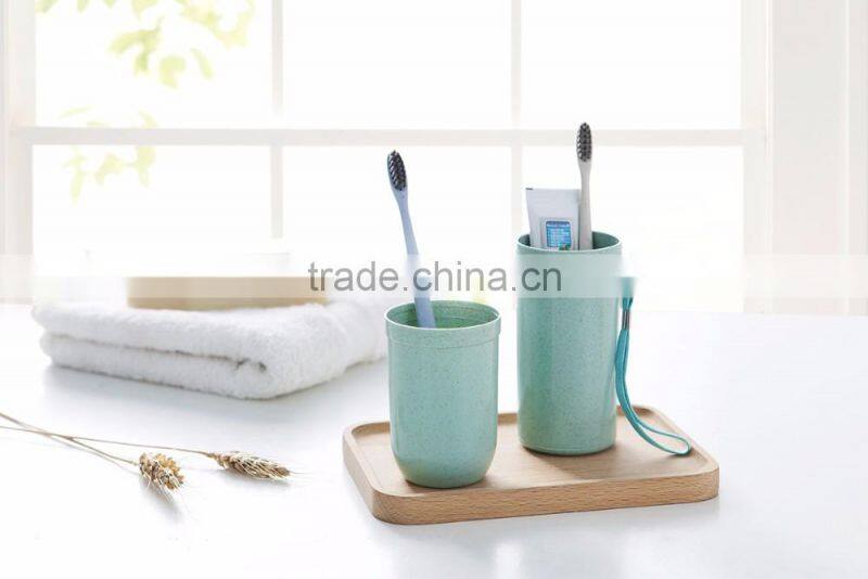 hot sell good quality new design wheat straw toothbrush case portable travel toothbrush case