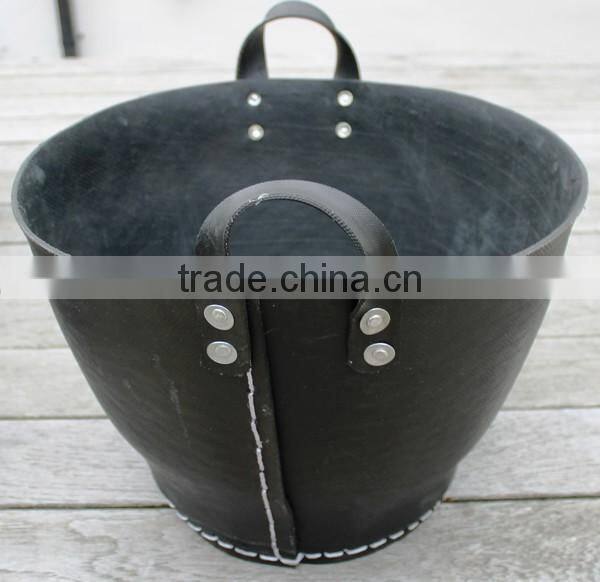 Eco friendly recycled tire rubber planter pot