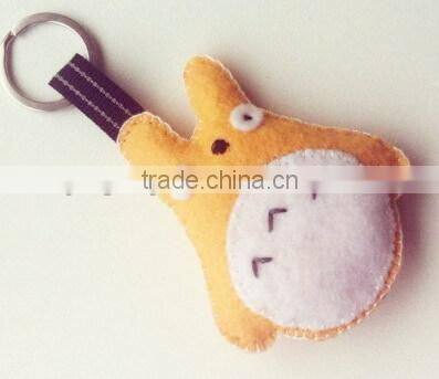 New products hot selling wholesale alibaba key ring promotional gift craft fabric felt mini plush animal keychain made in China