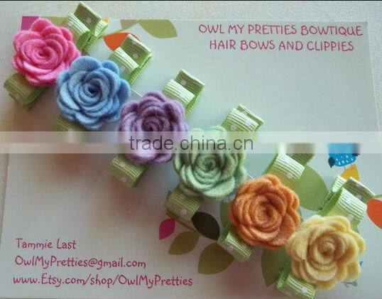 new products 2017 China wholesale artificial flower clothespins pegs wholesale felt fabric