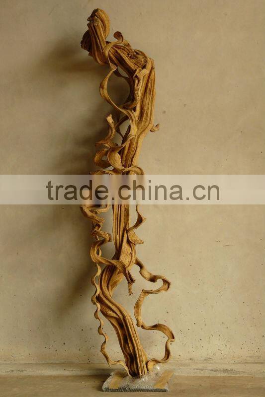 Wood vine sculpture