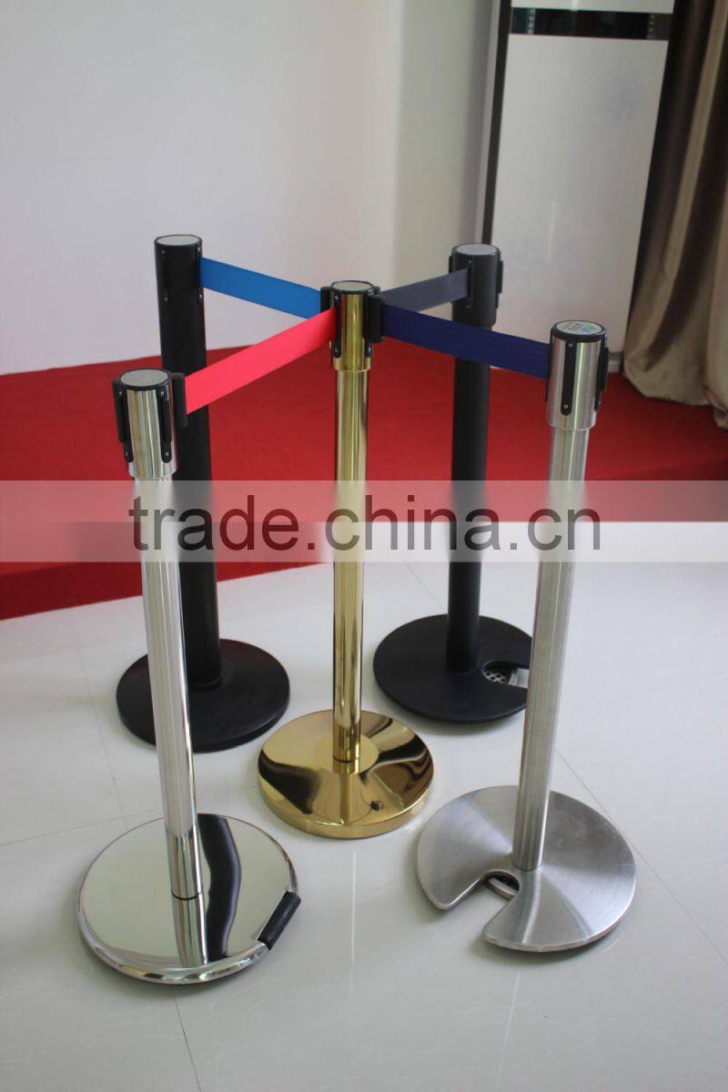 3m Plastic retractable belt mechanism four ways stanchion belt cassette