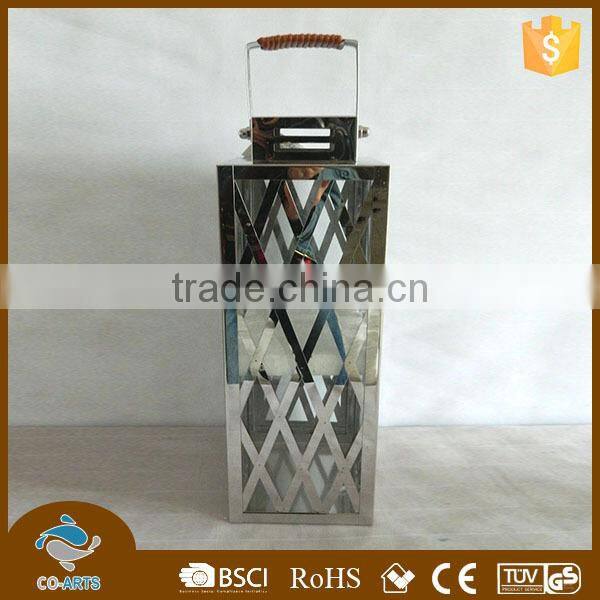 Handmade chic wholesale iron lanterns glass lantern