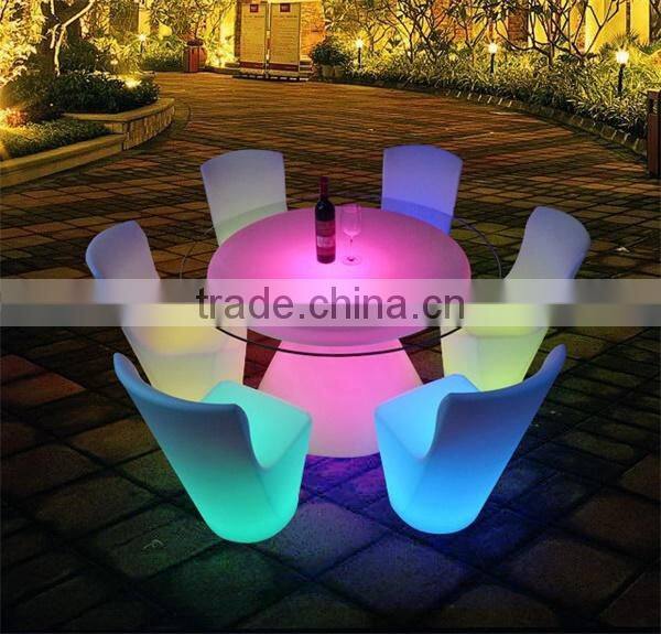 led light luminous luxury catering dinner table for wedding