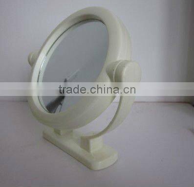 small pink lovely shape plastic mirror with white colour