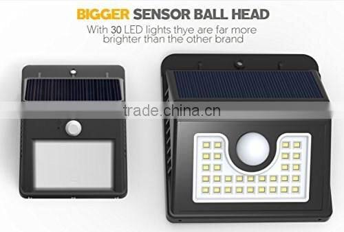30LED 350lm hot selling waterproof solar motion sensor light