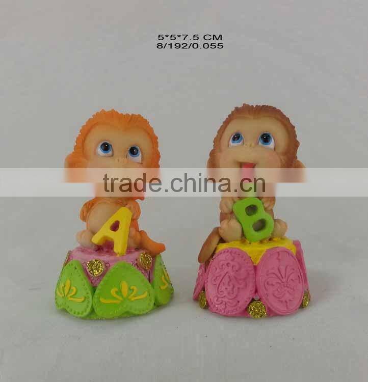 2016 new year decoration mresin onkey for sale