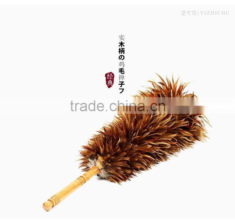 wood handle cock feather duster