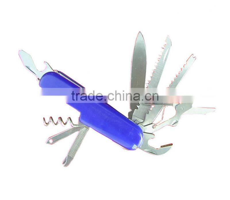 Stainless steel 9 function multipurpose pocket survial tool