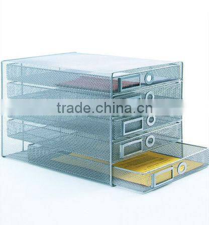 2 tier office metal mesh desk office letter tray