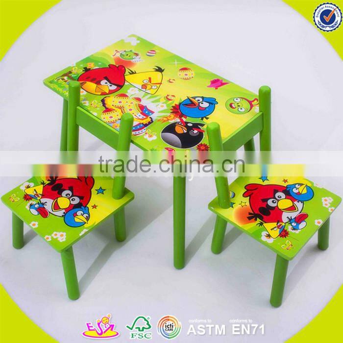 wholesale animals shape wooden table and 2 chairs,cute kids wooden table and 2 chairs,top animals table and 2 chairs W08G140