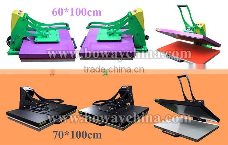 70*100cm manual high pressure clothes thermal hot transfer flat printer