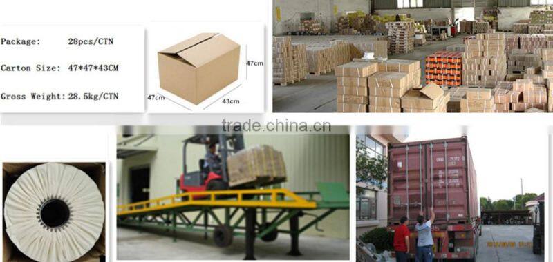 18" Cotton Cloth Buffing Wheel Airway Grinding Polishing Abrasive Fabric Disc Sisal Pad stitched Biased Felt