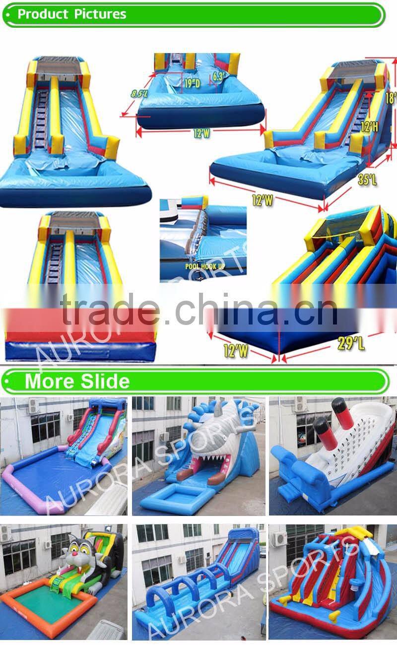 Custom Funny Inflatable water Slide with lower factory price