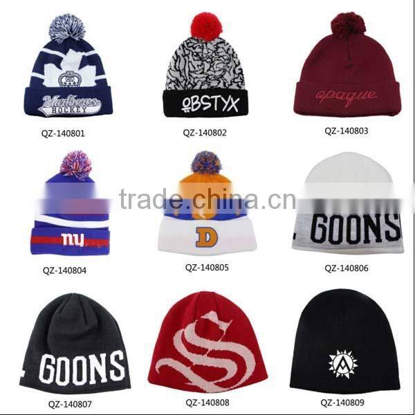 Colorful women hand work knitted hat hot sale custom