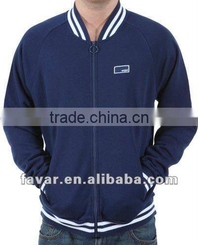 cotton man fashion varsity baseball Jacket in blue color