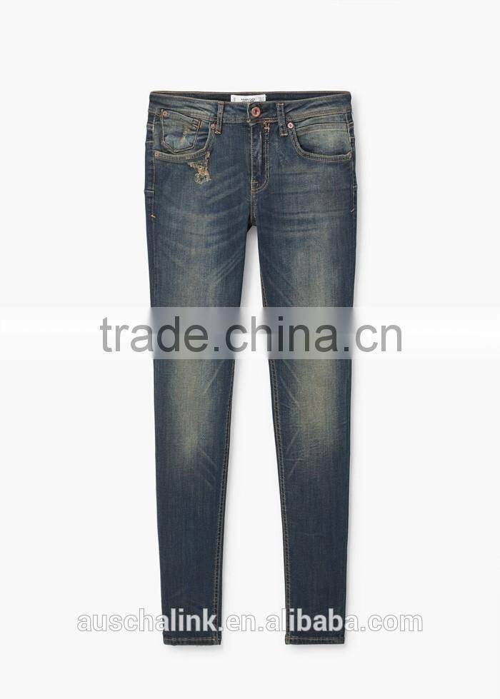 Autumn girls fashion style cheap jeans wholesale china