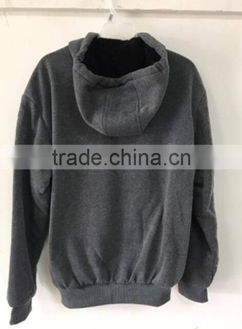 Sherpa lining simple style men hoody jacket