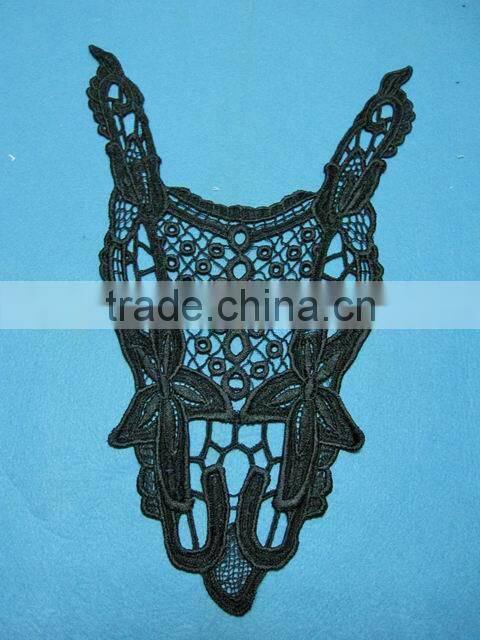 cotton crochet lace trim black
