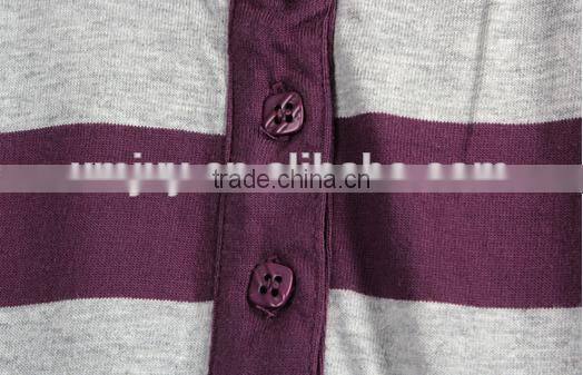 Cheapsale Sexy Fashion Ladies Tight Solid Stripe 100% Cotton Short Sleeve Polo Neck Casual Dress