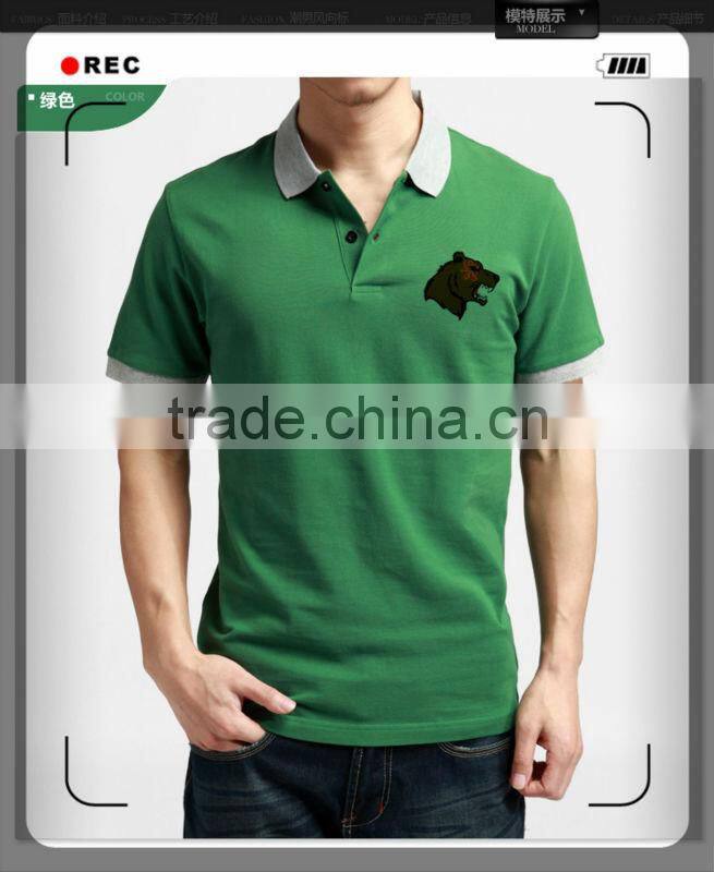 Mens pique cotton DRI short sleeve emboridery polo Tshirts 201322
