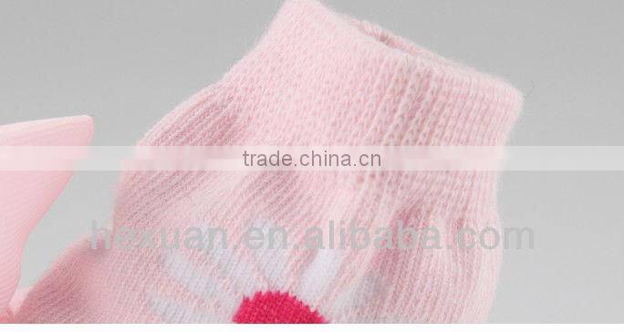 Baby cotton lace socks with bows / baby princess socks / baby anti-slid socks