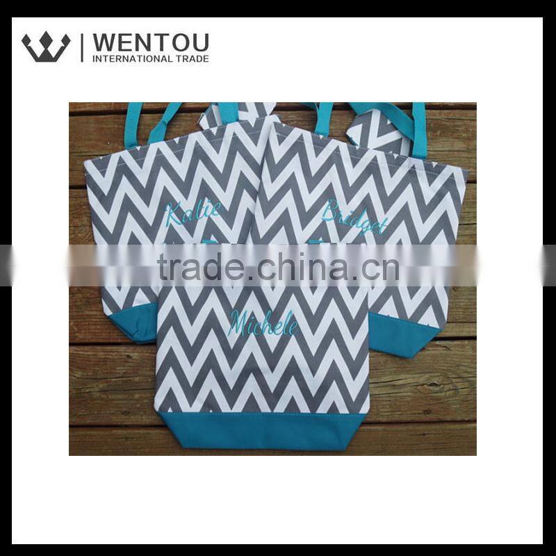 wholesale custom chevron tote bag