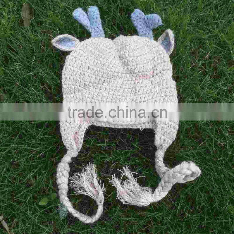 Multicolor Baby Hat for holiday owl hat Cap with ear flap Animal Style Infant Toddler holiday Handmade hat For Girls and Boys