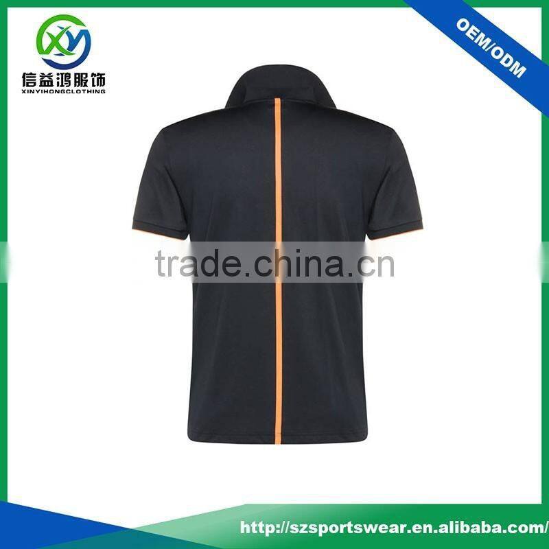 OEM custom service color combination zipper collar design polo shirts,dry fit polos for men