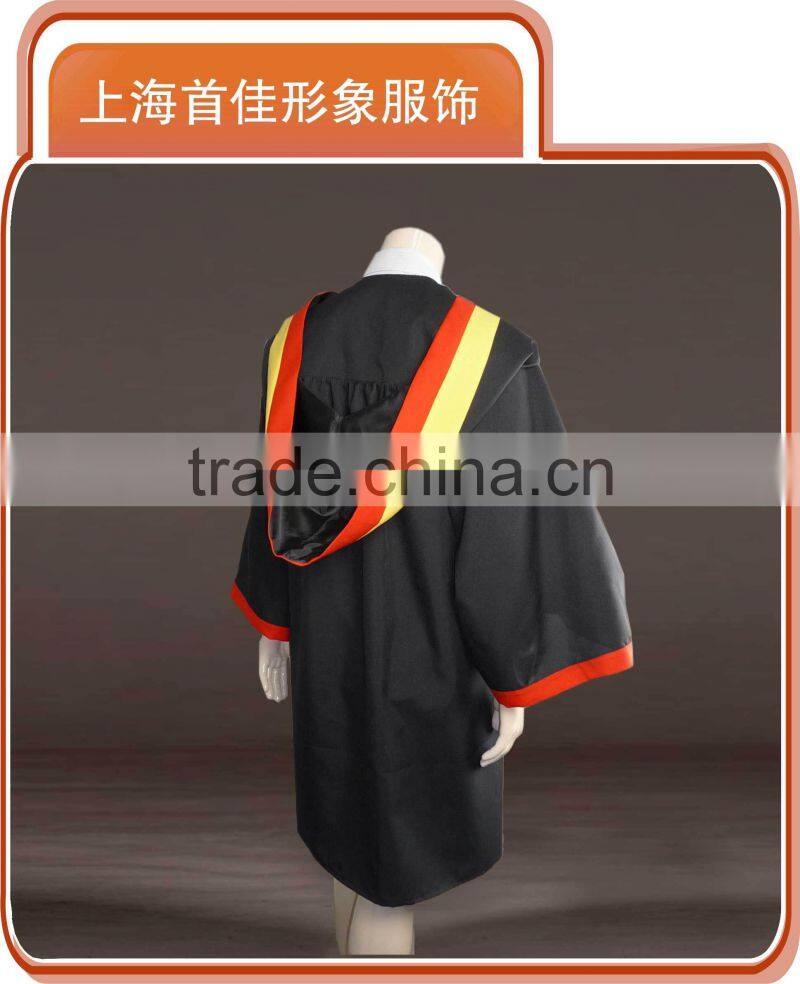 doctor graduation gown, graduation apparel, doctor's gown