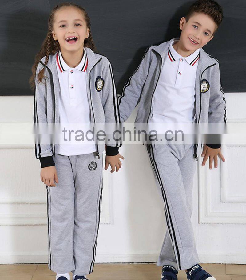 100% cotton primary school uniform and sportswear ,custom-made kids sportswear