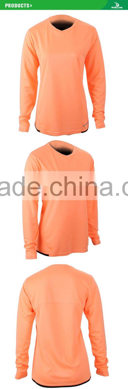 Custom your own sublimation long sleeve T shirt,ladies T-shirt for sports gym fitness