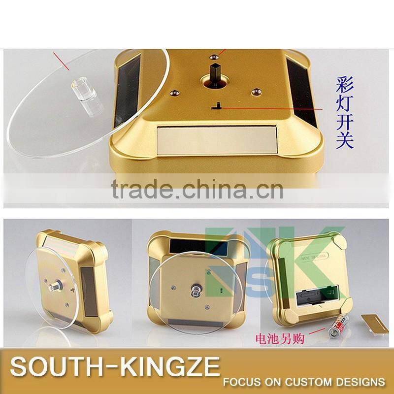 Luxury Watch Solar Power Led Colorful Lighting Display Stand