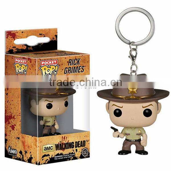 2017 Walking Dead POP keychain, Hot Selling Pocket POP Keychain Walking Dead Daryl Dixon, Mini figure keychain