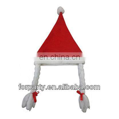 CHN-0133 Red sequin merry christmas hat