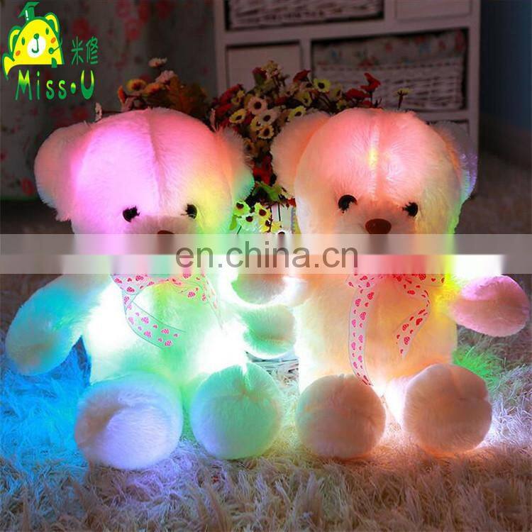 OEM High Quality Stuffed Soft Plush LED Toys Night Lighting Bear
